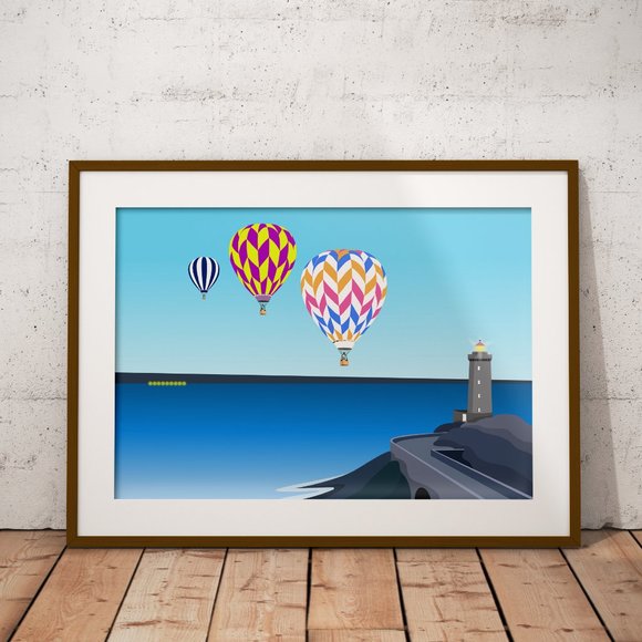 Hot Air Balloon Landscape - Picture 1 of 2